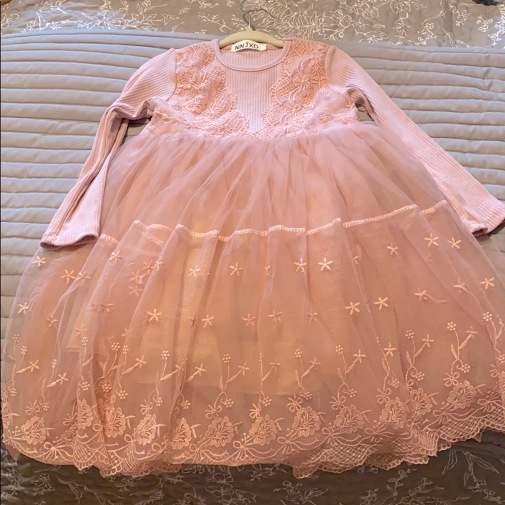 Toddler dusty rose dress size 110 = 3T